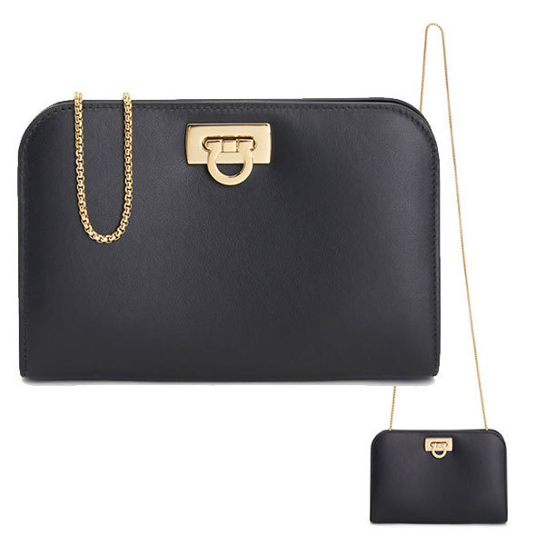Salvatore Ferragamo☆チェーン レザー ショルダー クロスバッグ