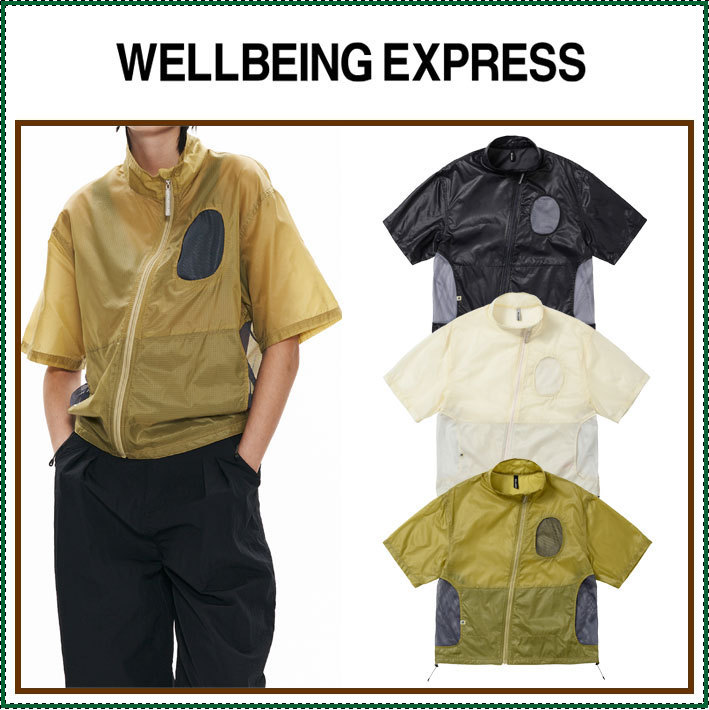 【WELLBEING EXPRESS】 Meshhole Nylon Zip Up / 追跡付