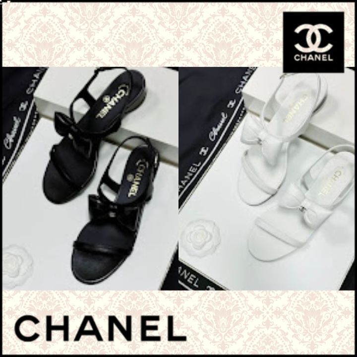 【リボンが可愛らしさUP】CHANEL ミュール サンダル リボン