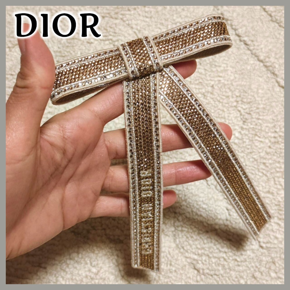 【洗練&気品】Diorエンブロイダリー リボンバレッタ