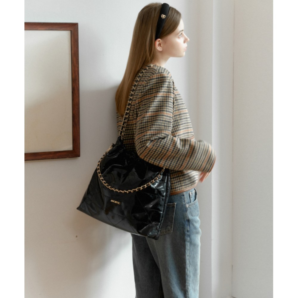 ★ANOETIC★ ANC DRAW CHAIN SHOULDER BAG_BLACK