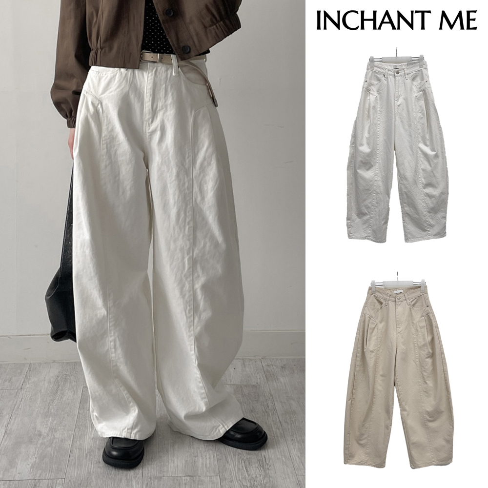 【INCHANT ME】741 Cotton Balloon Wide Pants