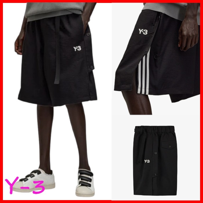 Y-3 ロゴ Sport Uniform 3ストライプ ショートパンツ ブラック