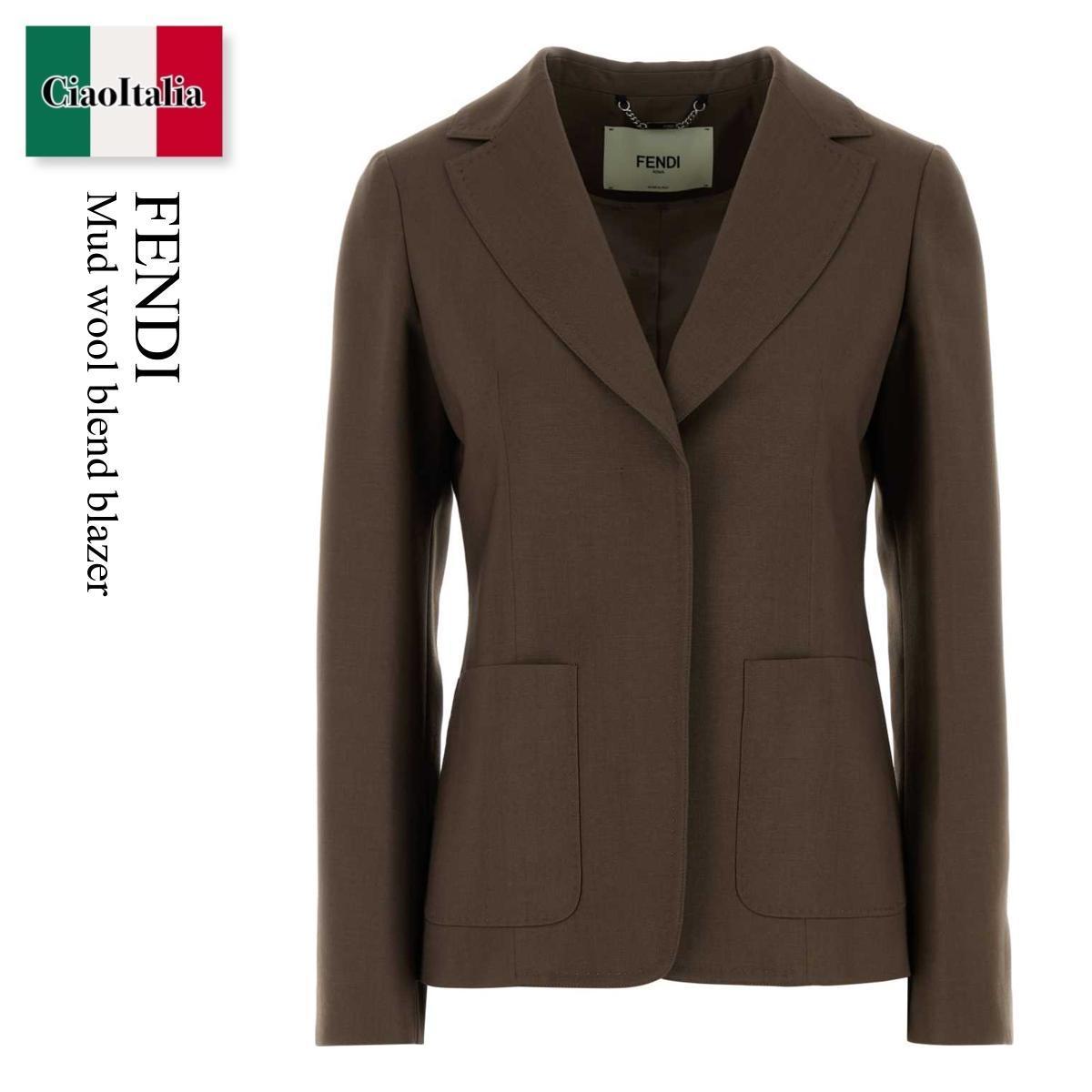 ジャケット Fendi Mud Wool Blend Blazer
