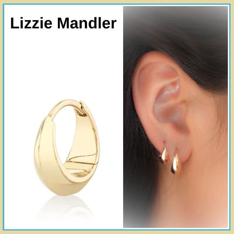 【Lizzie Mandler】スモールクレセントフープピアス 片耳用