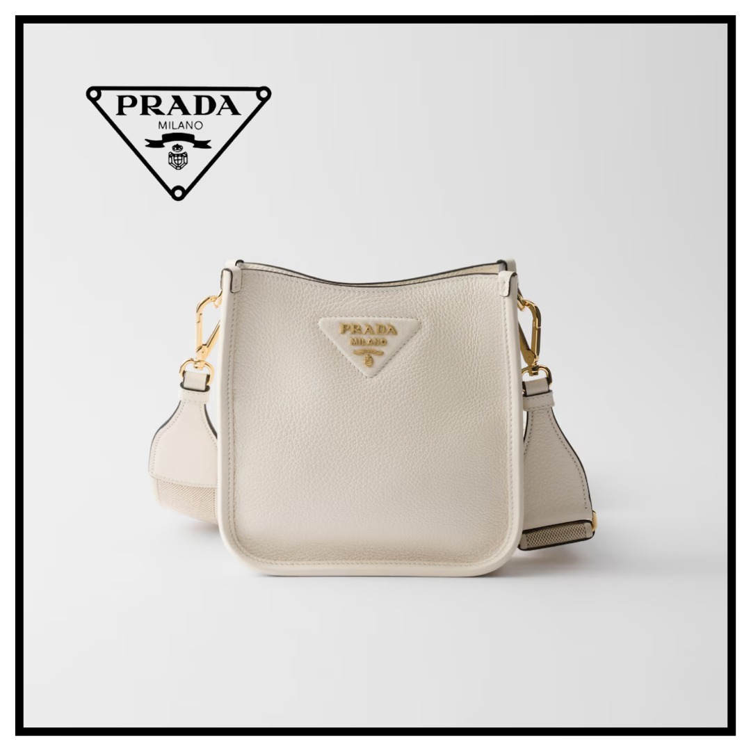 【PRADA】ヴィッテロダイノソフトレザー スモール バッグ★白色