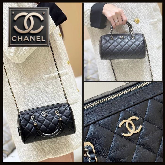 【争奪戦必至！洗練のブラック】CHANEL 25C ミニボストンバッグ