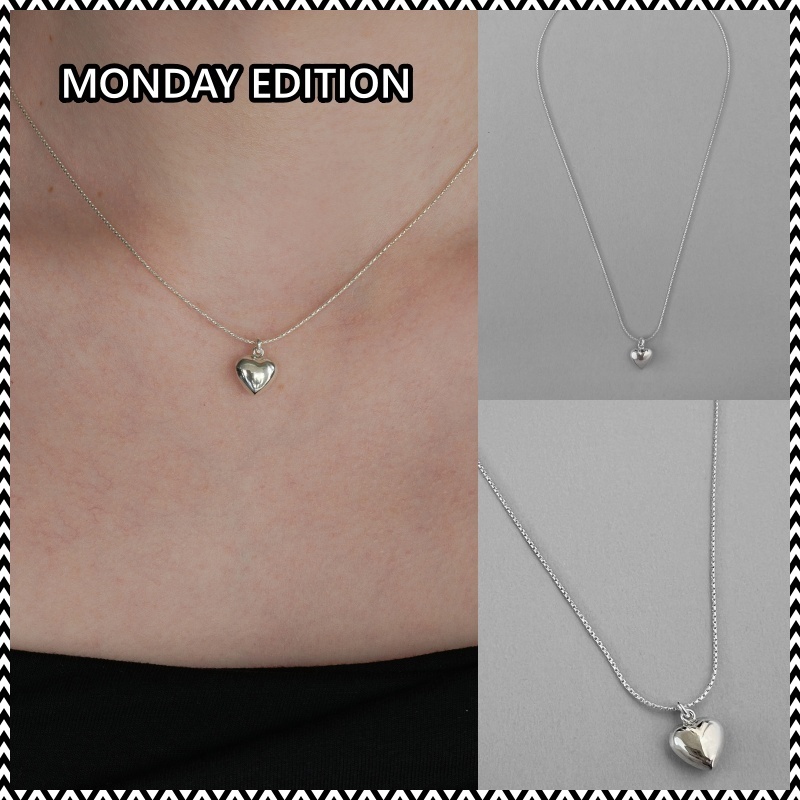 《MONDAY EDITION》 Lovelight Heart Silver Necklace