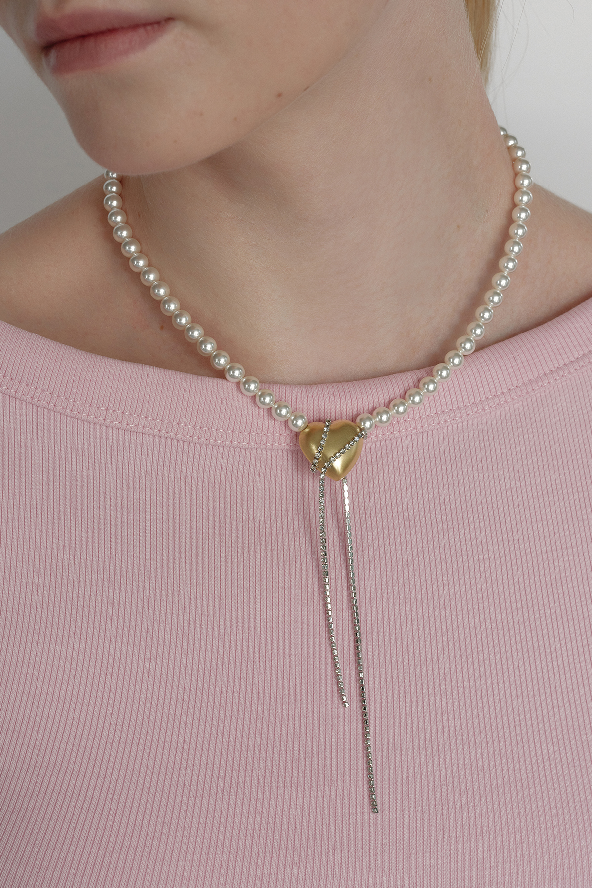 《MONDAY EDITION》 Moonlit Heartstrings Pearl Necklace