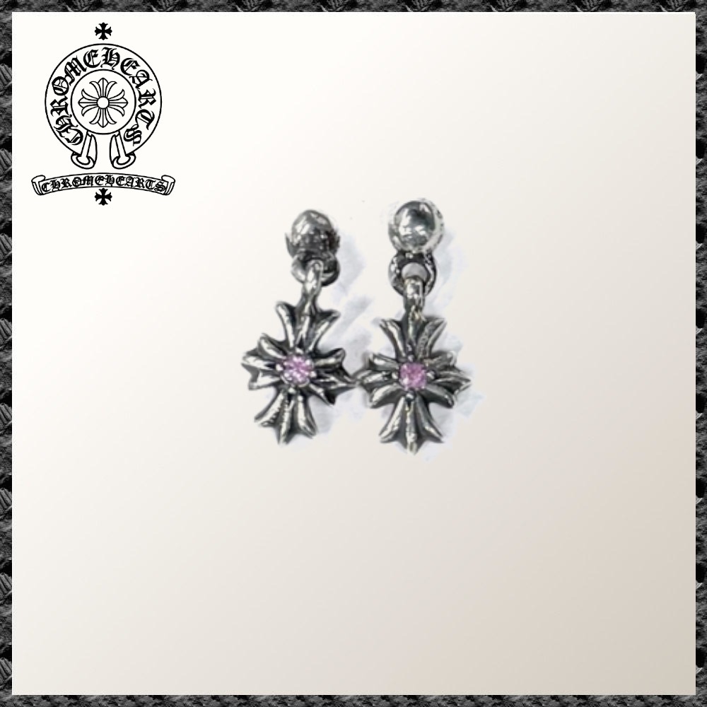 希少品◆CHROME HEARTS◆タイニーE ダングルルビー イヤリング