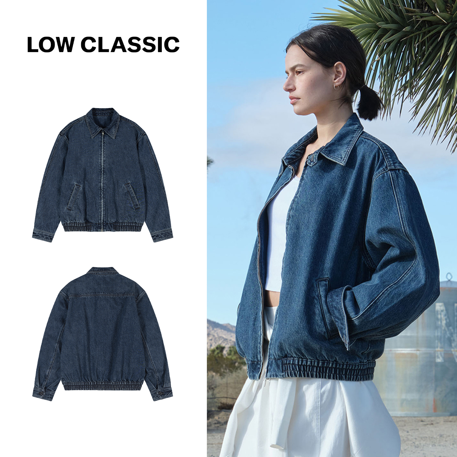ジャケット LOW CLASSIC : 25SS / DENIM JACKET (MID BLUE)