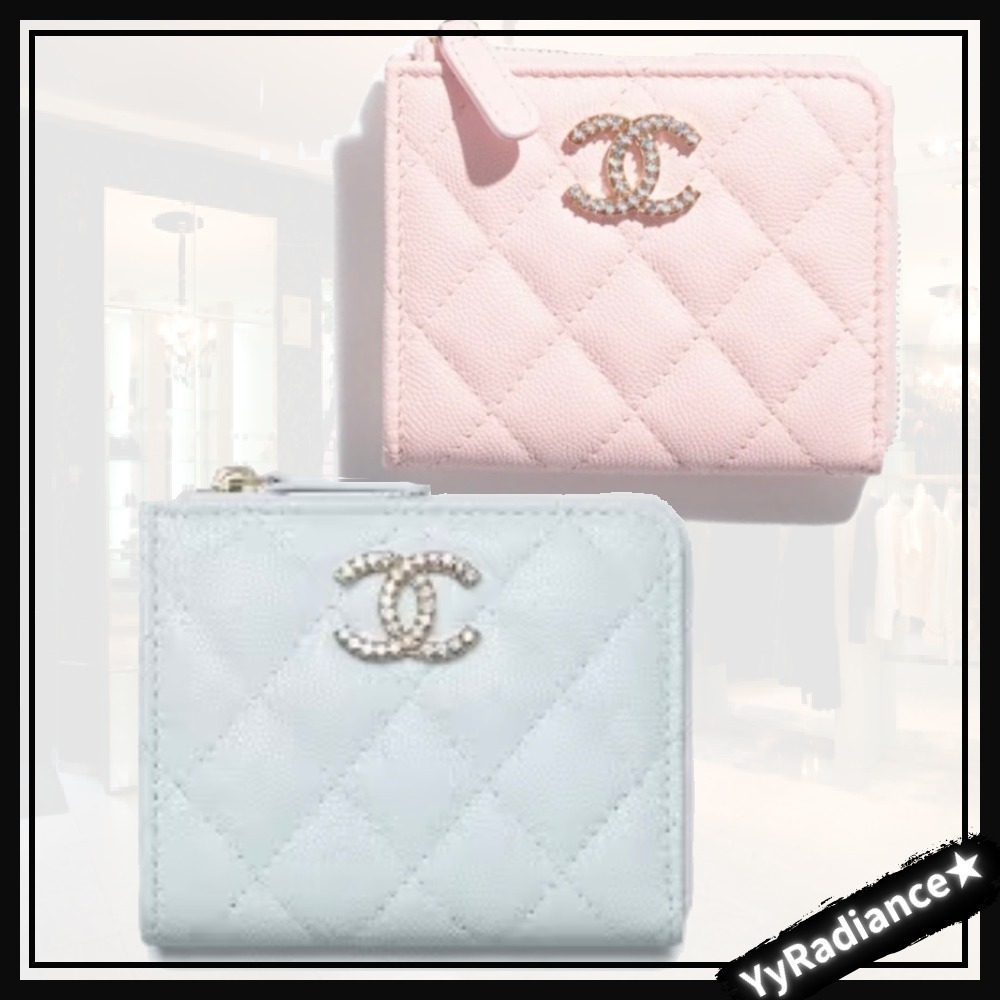 【小物も春らしいカラーで♡】CHANEL ミニ財布