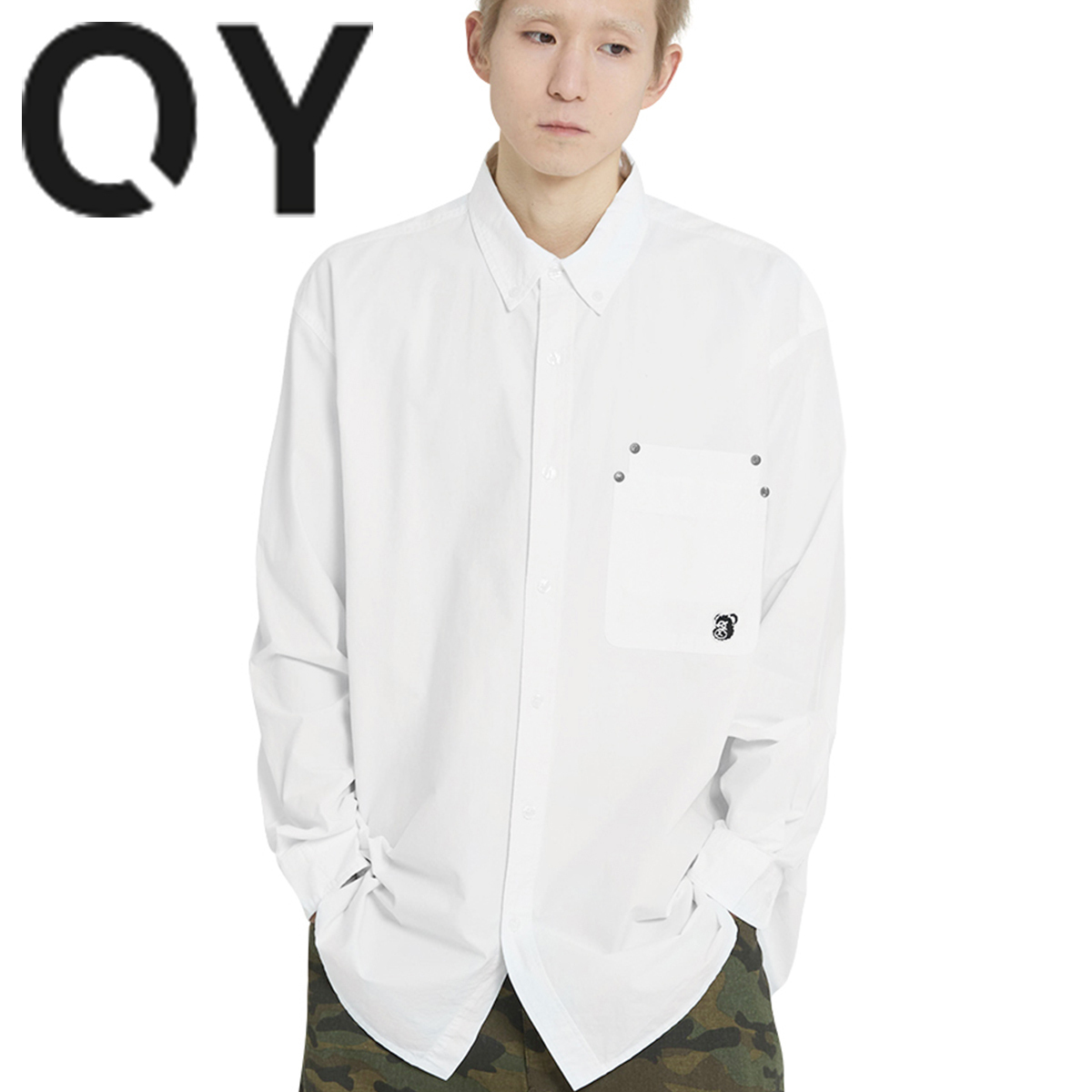 ★OY★DUAL POCKET SHIRT - WHITE★正規品/韓国直送料込/人気