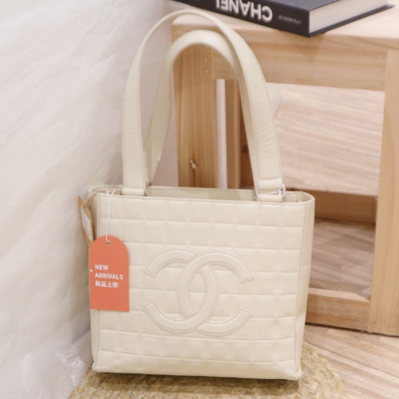 【CHANEL】Chanel vintage tote bag★トートバッグ ホワイト