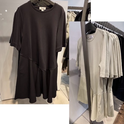 “COS” アシンメトリーパネルTシャツドレス