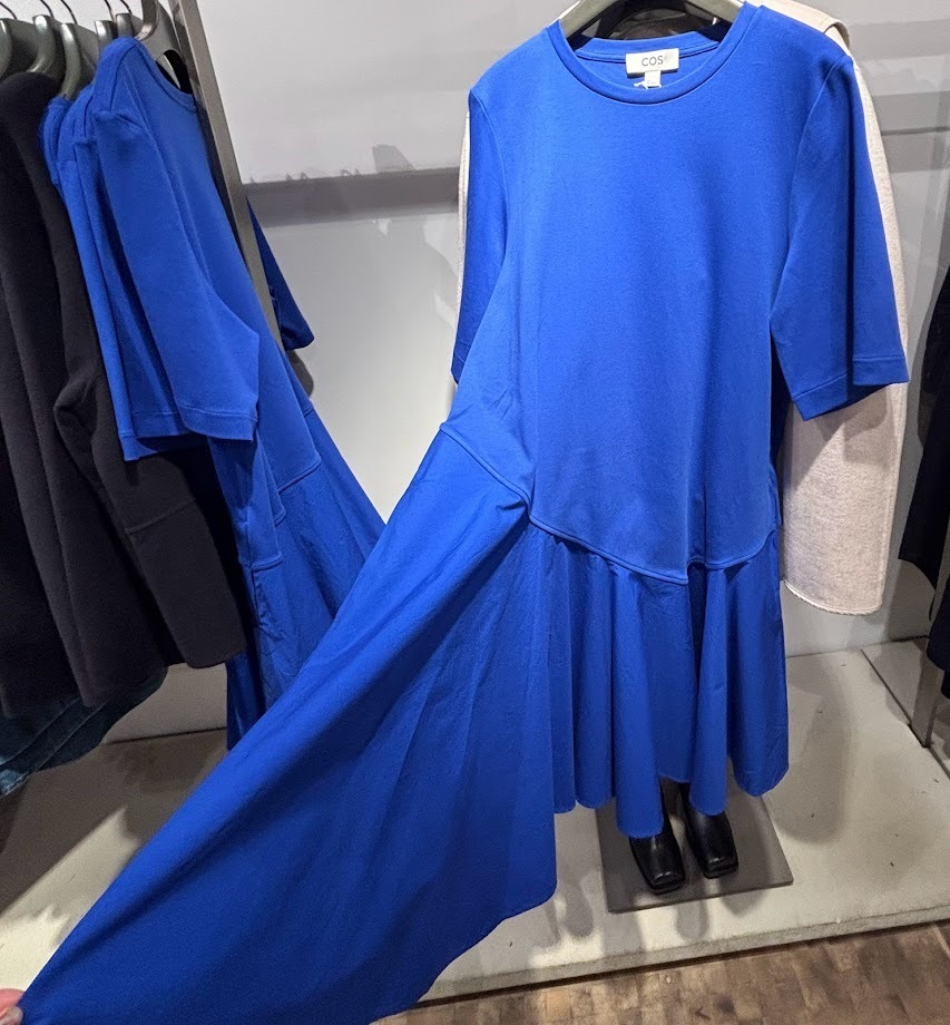 “COS” アシンメトリーパネルTシャツドレス