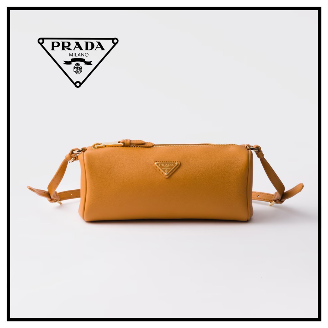 【PRADA】レザー ポーチ★1BC239_2CYS_F0287_V_OVO★イエロー
