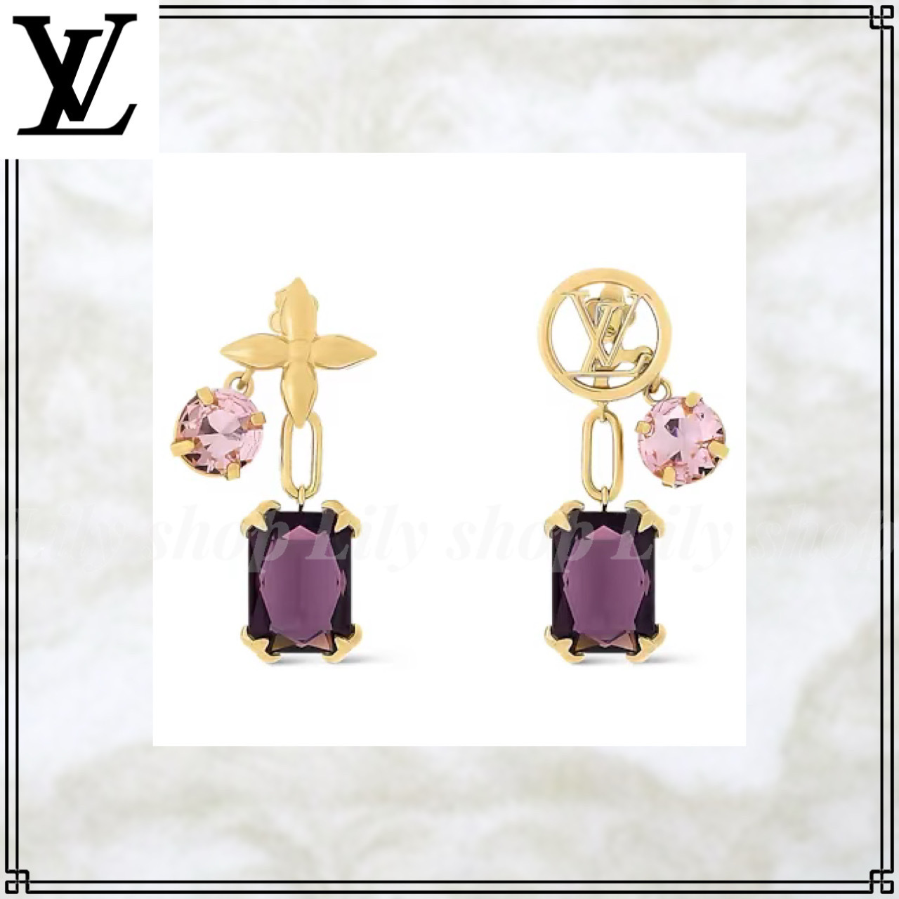 エレガント♡【Louis Vuitton】ピアス LVロゴ