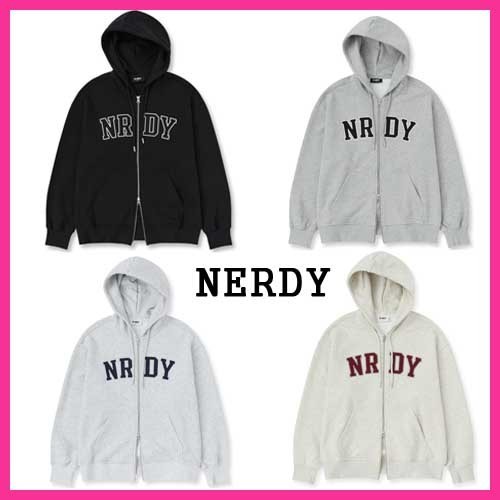 【NERDY】 ARCH LOGO PULLOVER HOODIE ZIP-UP(25SS) R5562