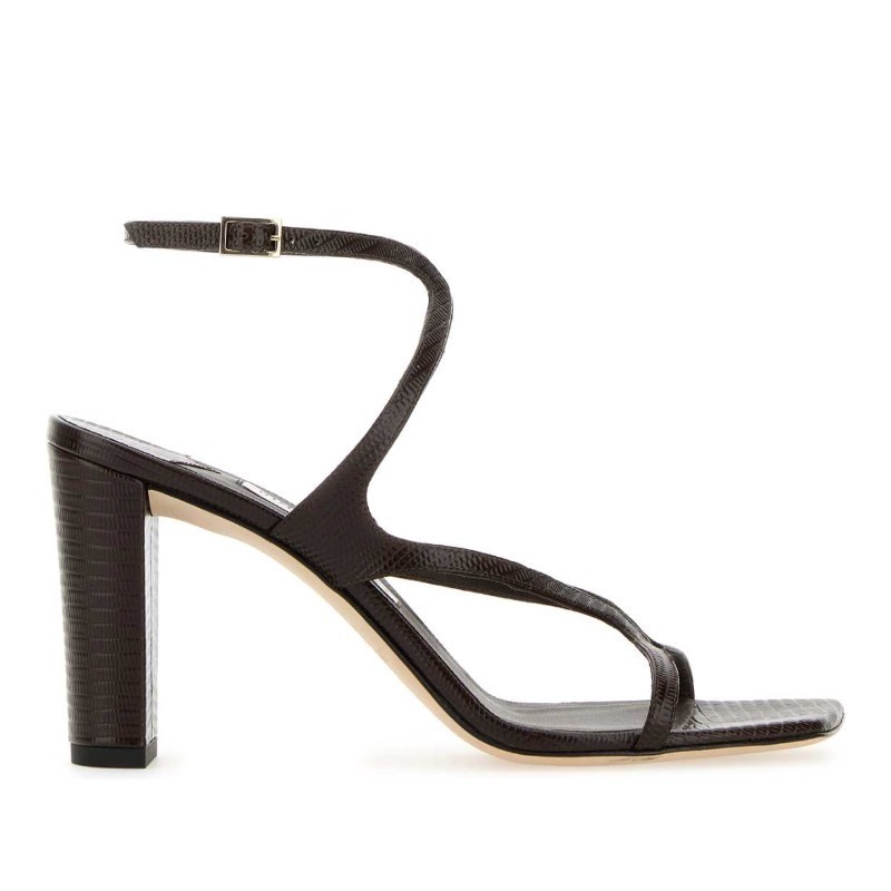 サンダル・ミュール Jimmy Choo Brown leather Azie 85 sandals (AZIE85CWN COFFEE)
