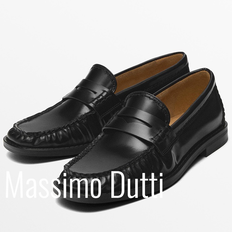【MassimoDutti】日本未入荷★ペニー/レザーローファー