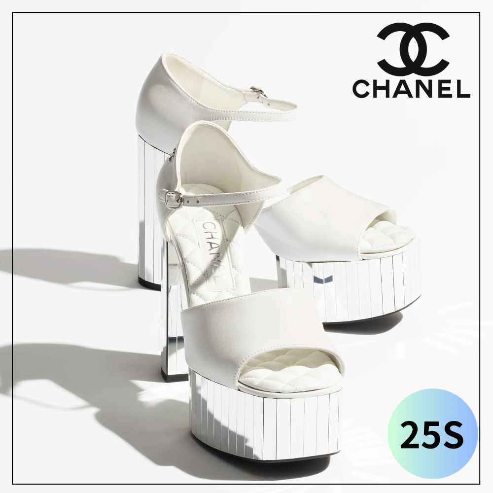 主役級★ミラーヒール 国内発送★25S CHANEL プラットフォーム