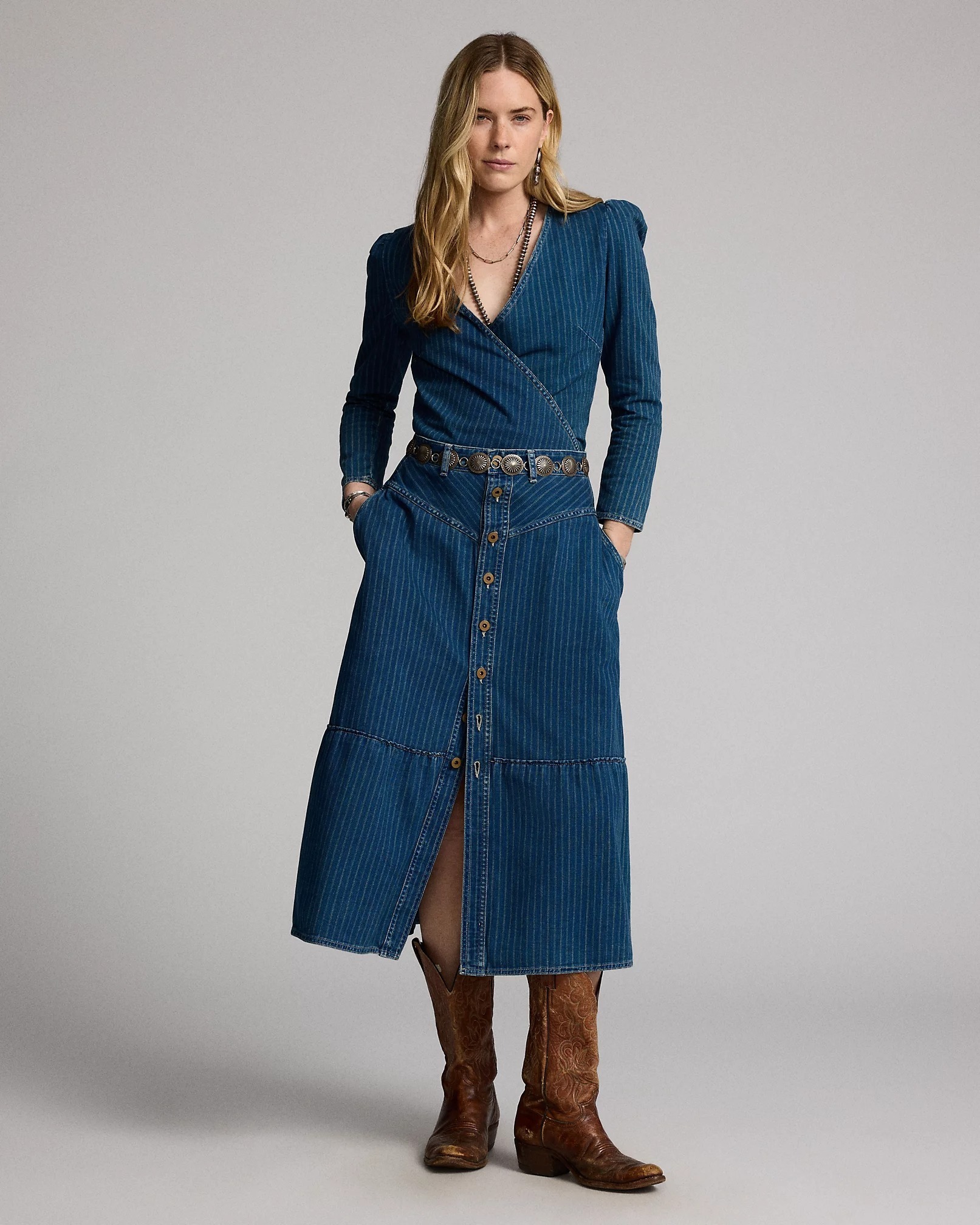 RRL ダブルアールエル インディゴストライプ デニムスカート RRL ダブルアールエル インディゴストライプ デニムスカート