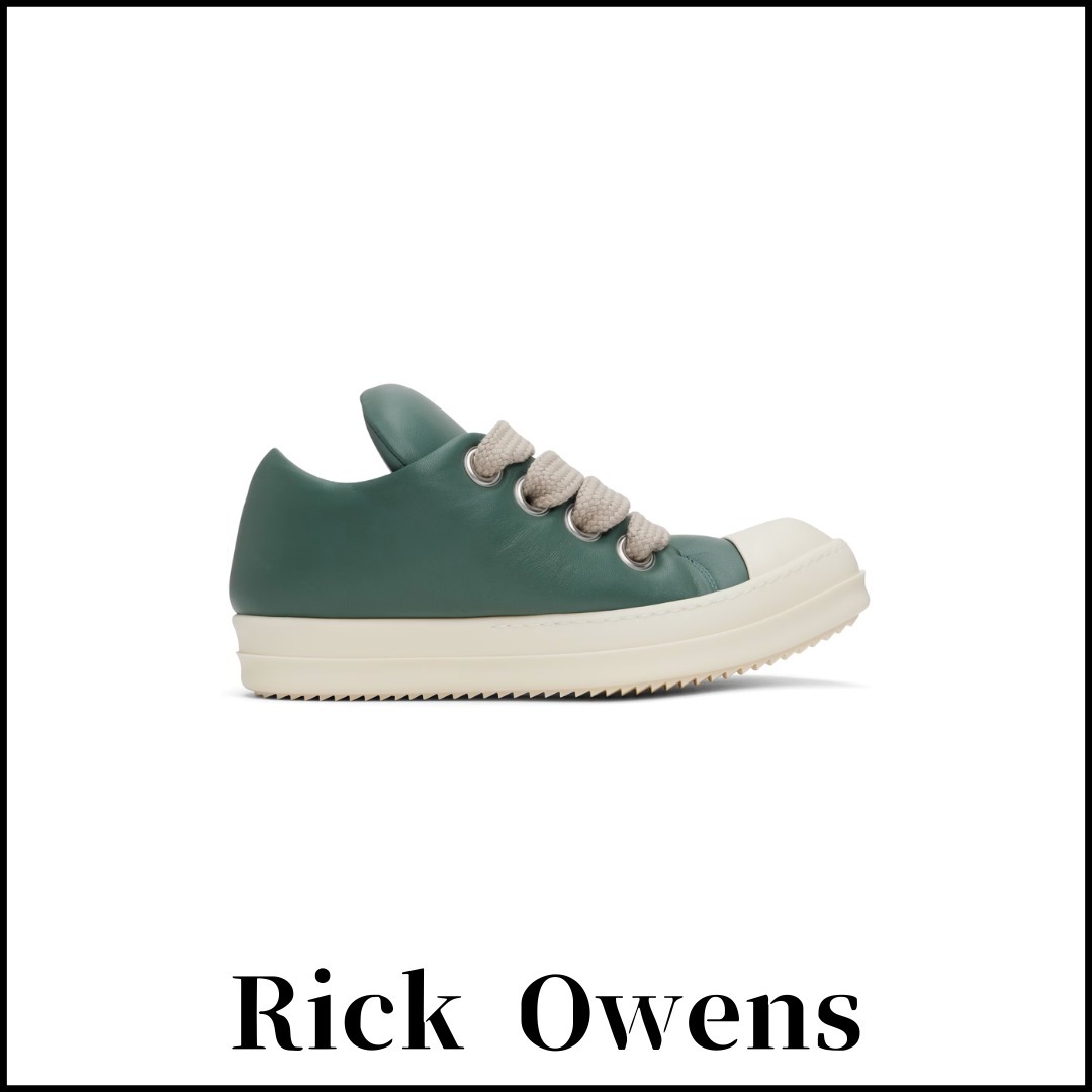 【RICK OWENS】ブルー Hollywood Jumbolace スニーカー