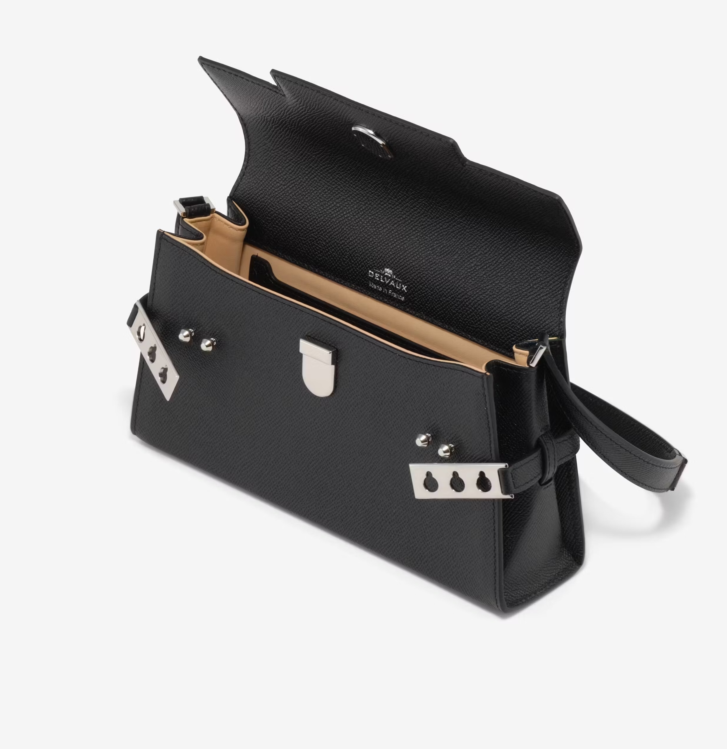 DELVAUX 王室御用達《Tempete To Go》ブラック Alpina Calf 直営