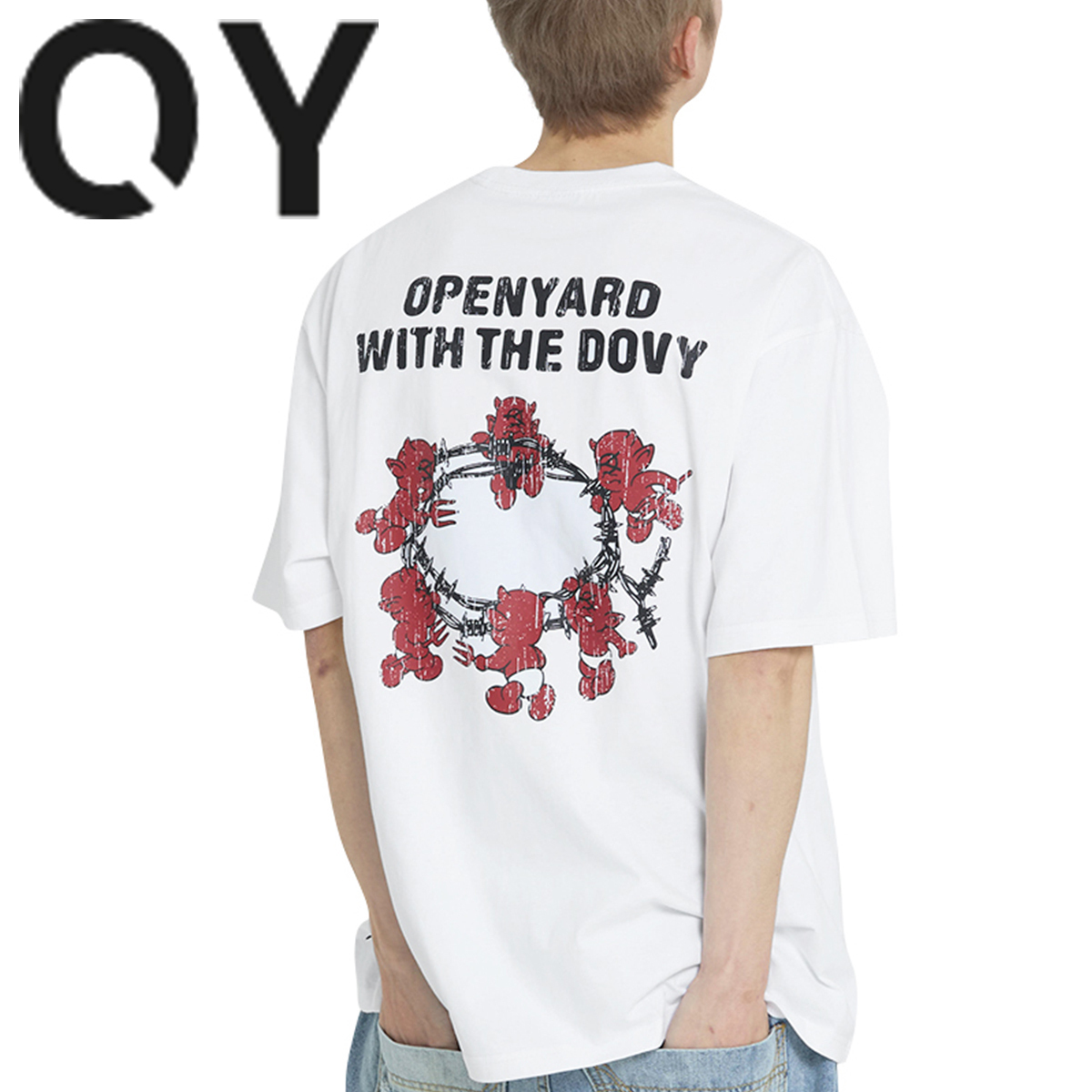 ★OY★ BARBED LOGO DOVY TEE - WHITE★正規品/韓国直送料込