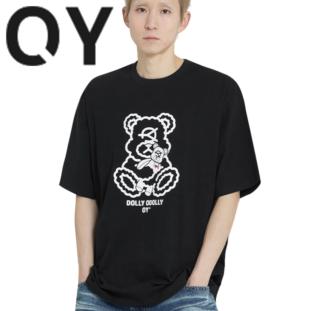 ★OY★HUG DOLLY TEE - BLACK★正規品/韓国直送料込/人気
