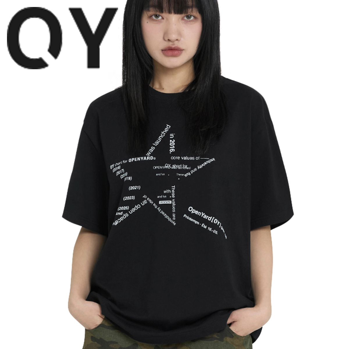 ★OY★TYPO STAR TEE - BLACK★正規品/韓国直送料込/人気
