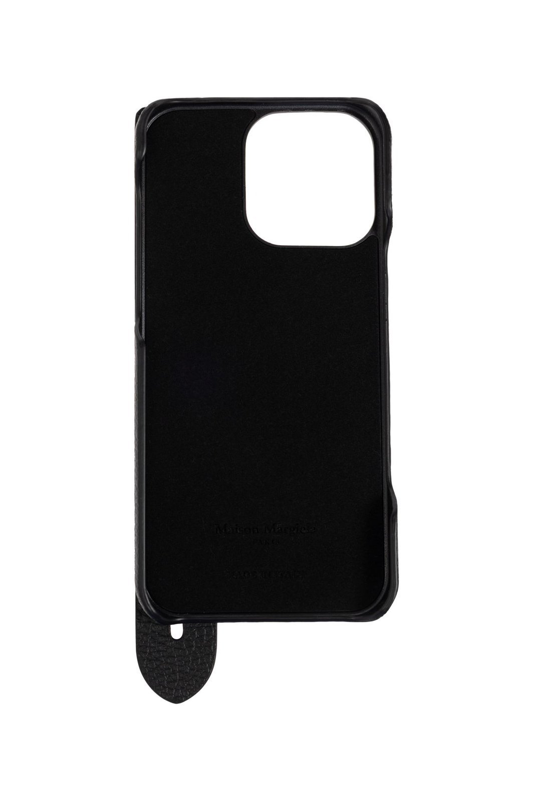 メゾン マルジェラ iPhone 16 ケース 黒レザー ユニセックス メゾン マルジェラ iPhone 16 ケース 黒レザー ユニセックス