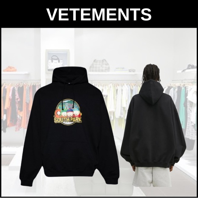 BALENCIAGA*風合いが魅力的*ワードローブ パッチ パーカー BALENCIAGA】ワイドフィット ジップアップ パーカー (BALENCIAGA