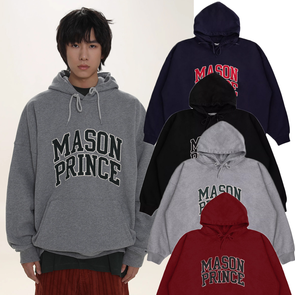 MASONPRINCEメンズ アメリカンルーズフード付きスウェットシャツ