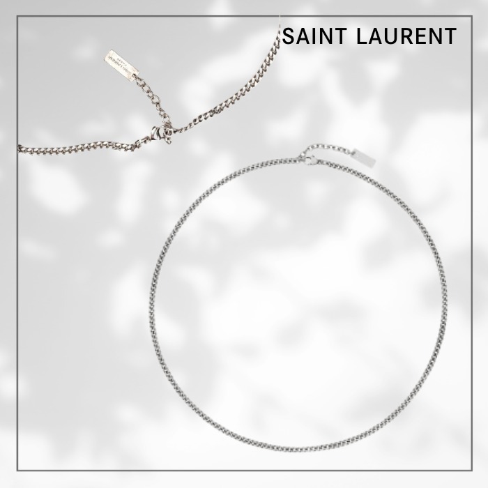 VIP価格☆【SAINT LAURENT】細いカーブチェーンのネックレス