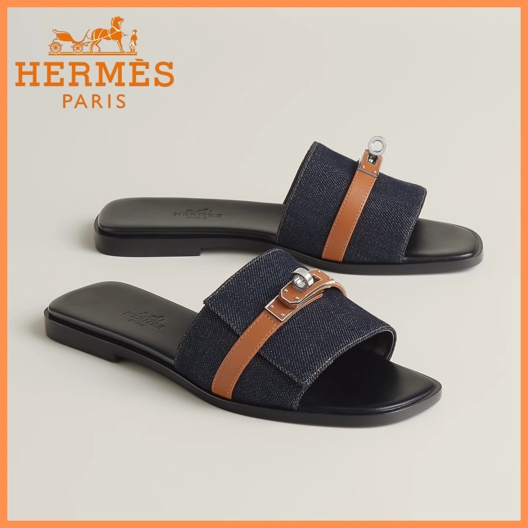デニムでカジュアルな装いに◎【HERMES】Giulia サンダル