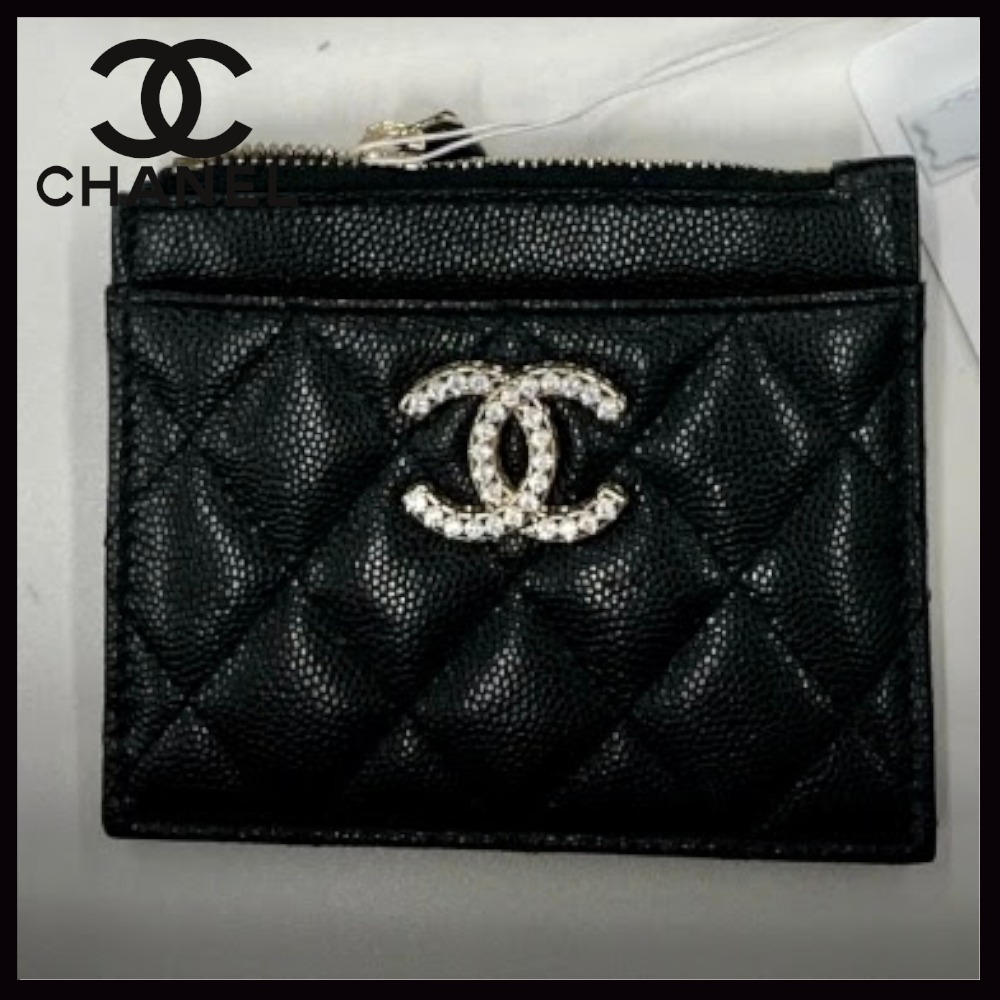 【CCロゴがキラキラして可愛い♪】 CHANEL コインケース