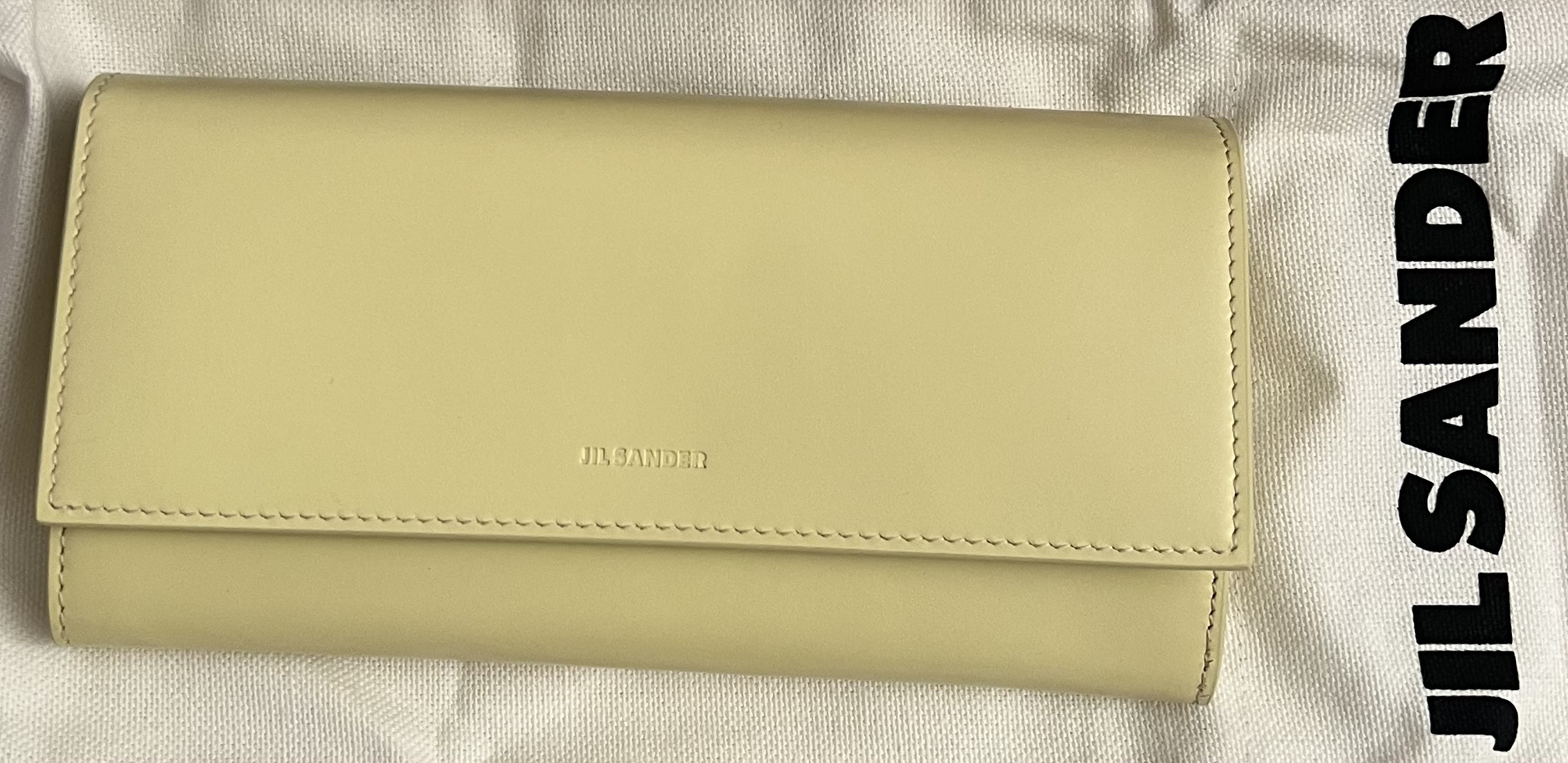JIL SANDERジルサンダーパステルイエロー長財布unisex 国内発送