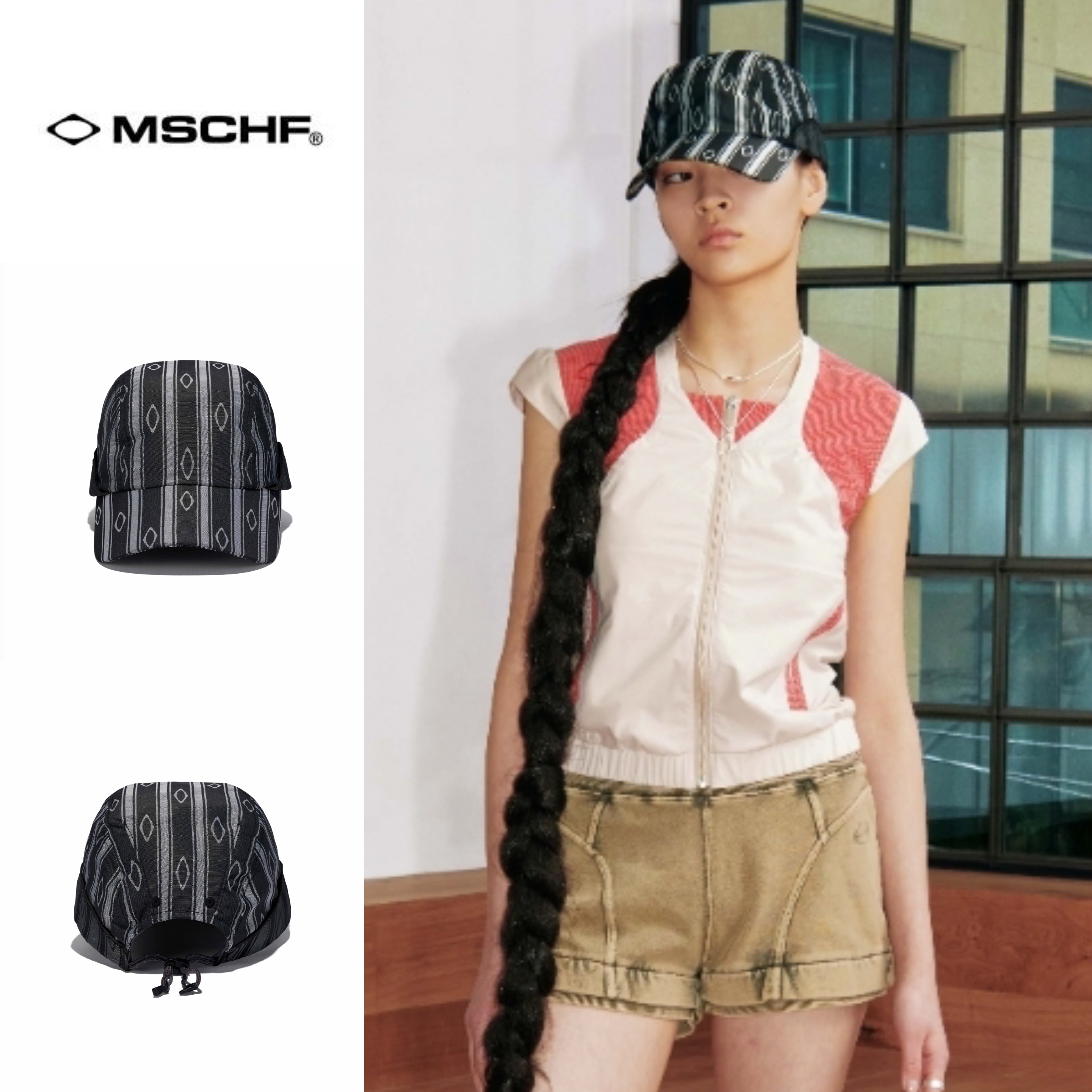 さらに100円引き◆MISCHIEF◆JACQUARD CAMP CAP