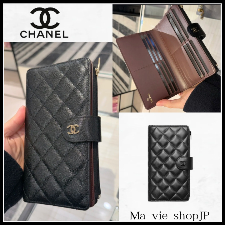 飽きのこないシンプルデザイン!!【CHANEL】シャネル 長財布