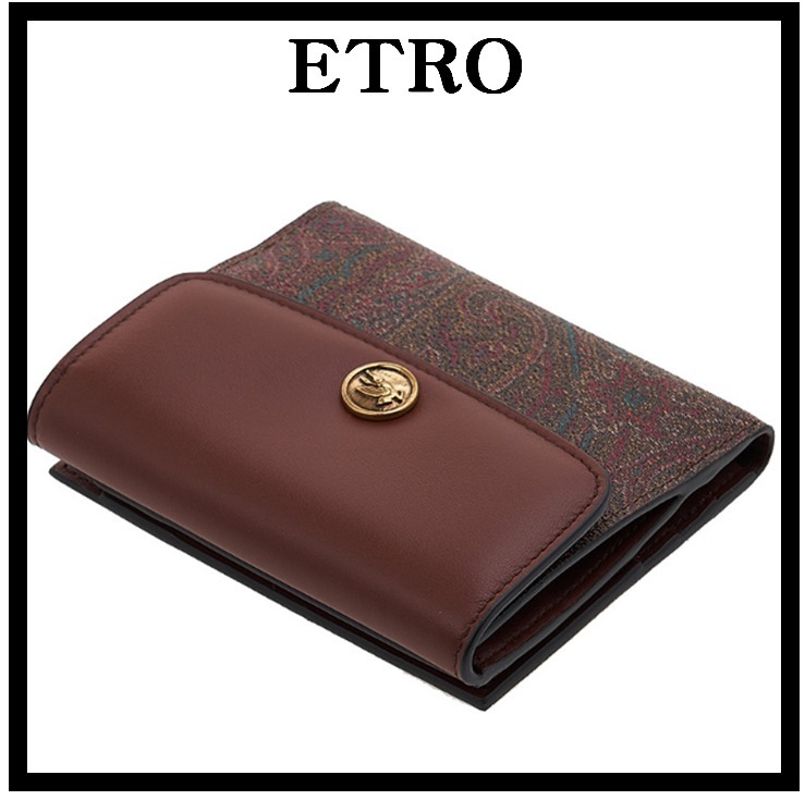 ☆送料・関税込☆ETRO★レディース 折りたたみ財布★Brown