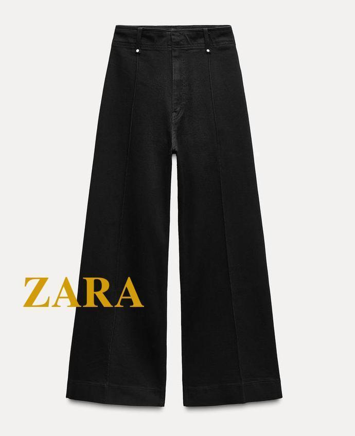 ☆ドイツ発*ZARA*新作*ハイウエストシームワイドデニム/BD☆