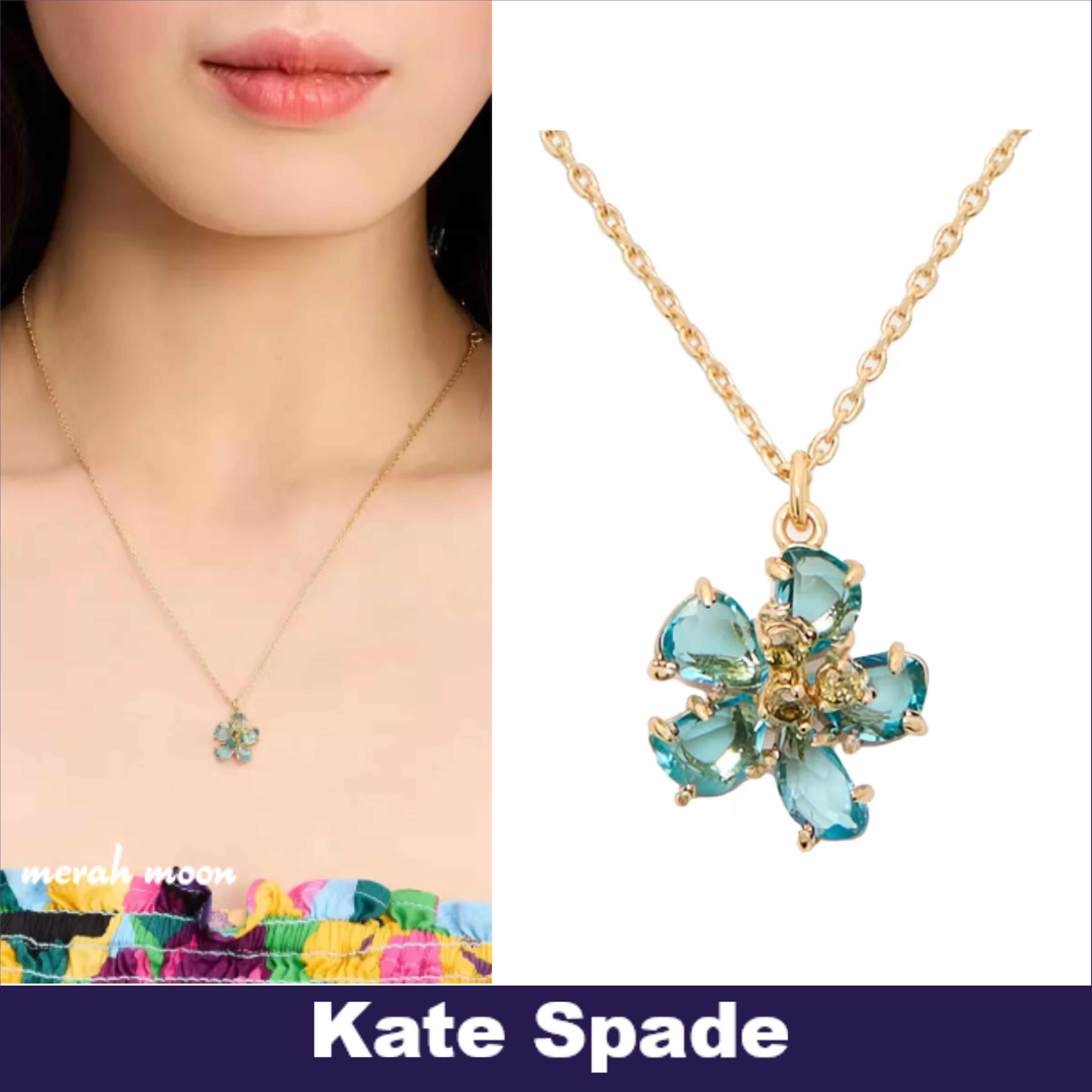 Kate Spade【エレガント☆フラワーミニペンダントネックレス】