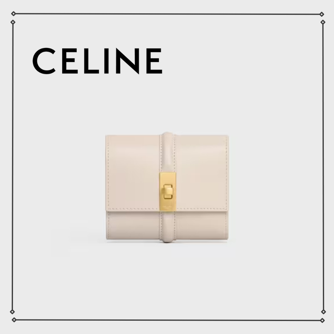 CELINE 小さな三つ折り財布 サテンカーフスキン