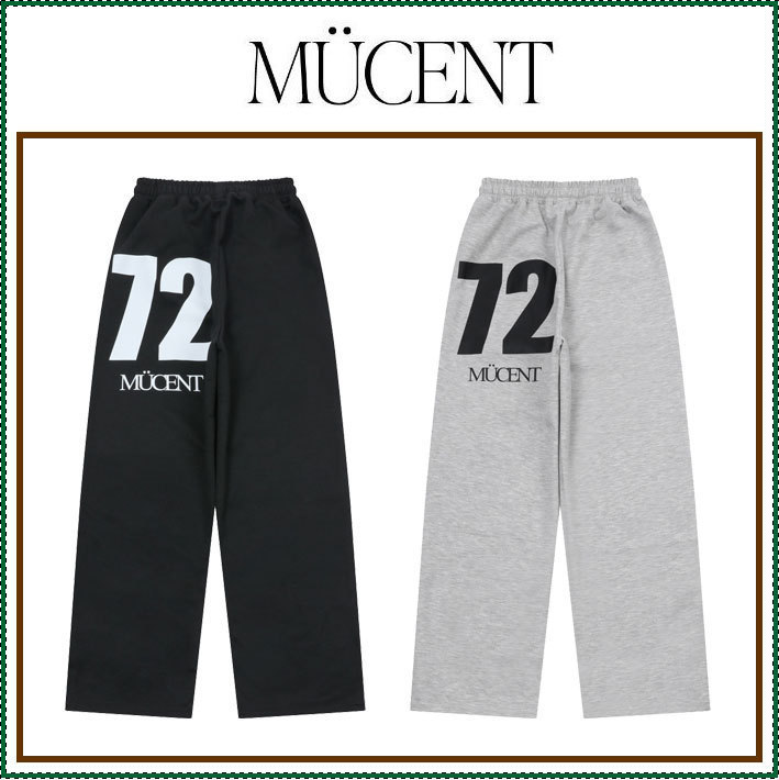 【MUCENT】 SIGNATURE BACK 72 LETTERING WIDE SWEAT PANTS