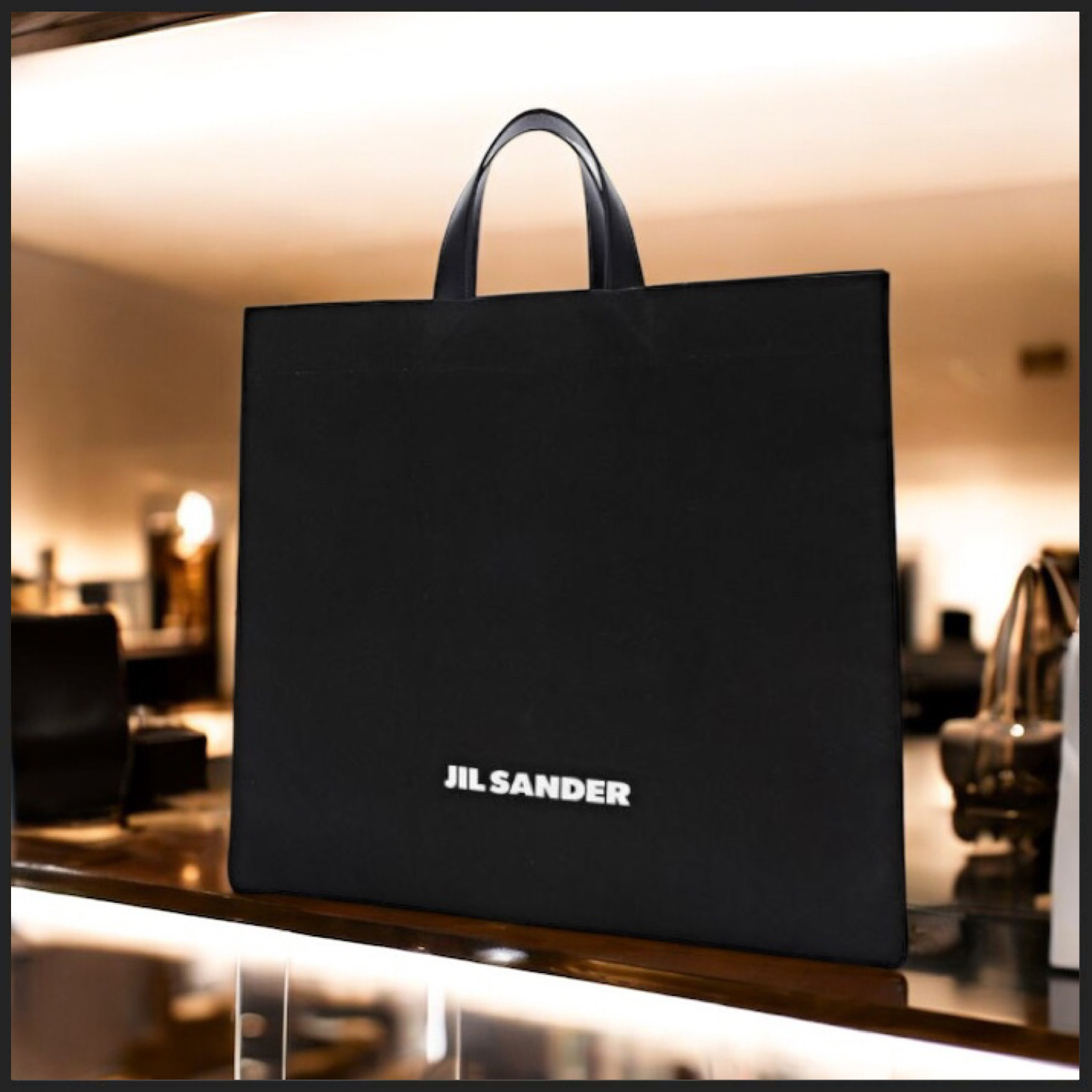 直営店☆JIL SANDER☆オシャレ♪ロゴ キャンバス トートバッグ