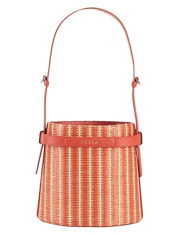 【SALE】FURLA ロゴ ラフィアバッグ かごバッグ