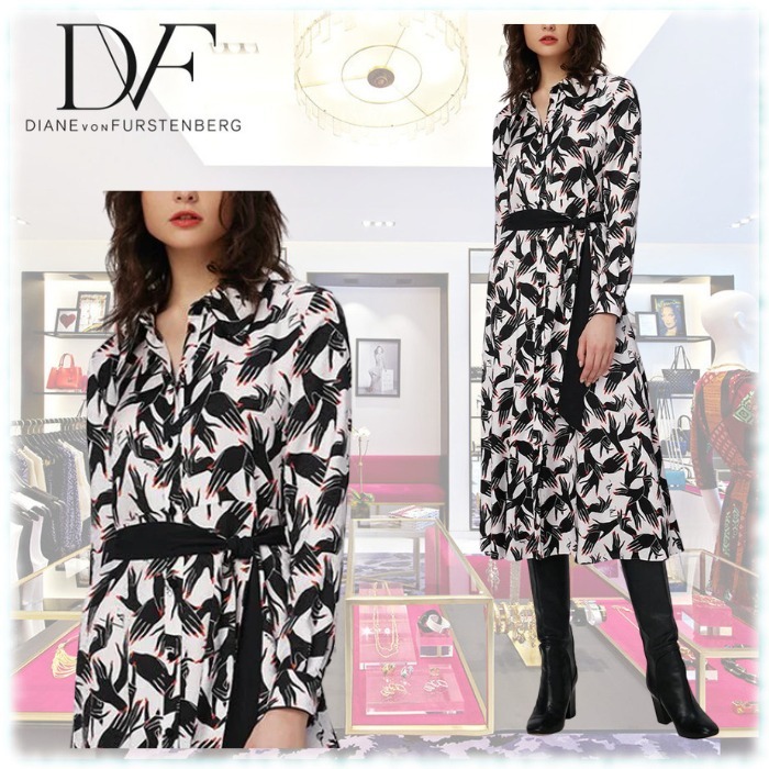 限定セール! DVF(ダイアン)プリント 美ライン ワンピース