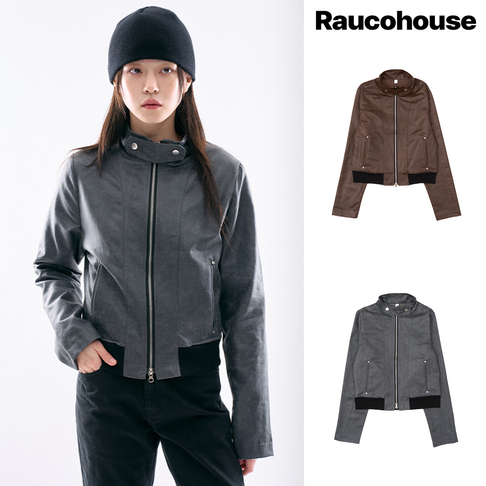 【Raucohouse】Nathan crack leather jacket